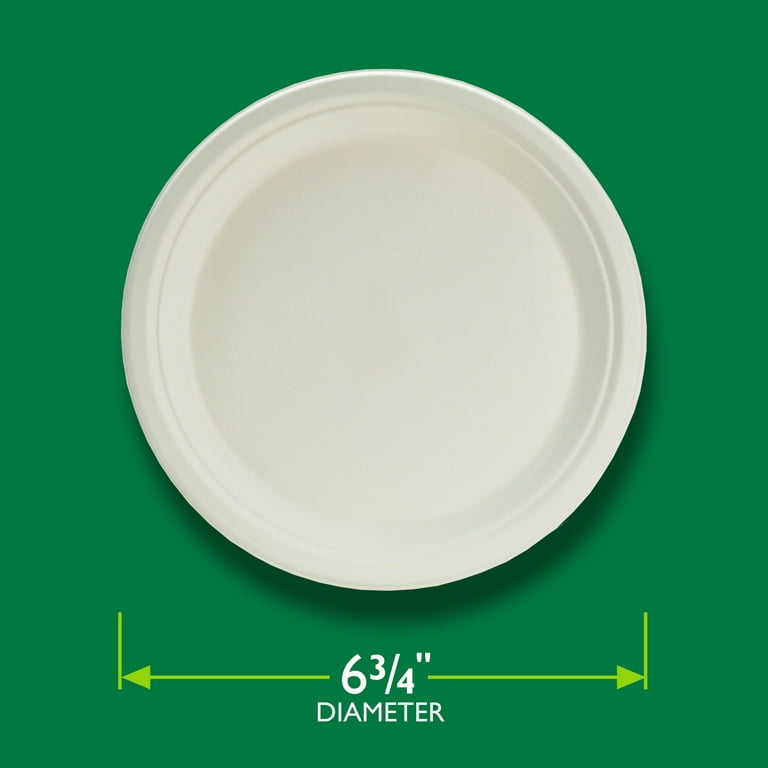 Hefty Ecosave Compostable Paper Plates, 6-3/4 inch, 30 Count
