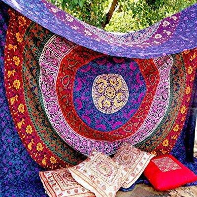 UPC 764152100000 product image for marubhumi hippy mandala bohemian tapestries, indian dorm decor, psychedelic tape | upcitemdb.com