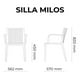 thumbnail image 3 of Lagoon Silla de Comedor con Descansabrazos para Interior y Exterior con Protección UV, Modelo Milos Lagoon  Milos, 3 of 4