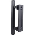 thumbnail image 1 of Steel Sliding Door Handle Sliding Barn Door Handle - Single Square Handle - Black, 1 of 5