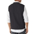 thumbnail image 3 of Coshow Men's Sweater Vest V Neck Relaxed Fit Casual Sleeveless Knitted Pullover Sweater, 3 of 5
