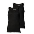thumbnail image 1 of TOM TAILOR camiseta de hombre, paquete de 2 - camiseta interior, Garron S, lisa Negro L (Large), 1 of 3