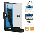 thumbnail image 5 of SOATUTO Heavy Duty Case Cover for Microsoft Surface Pro 8 / Surface Pro X 13" Tab Hard Back Case with Tempered Glass Screen Film Pen Holder Hand Strap Fit for Type Cover Keyboard - Black+Blue/1 Pcs, 5 of 6