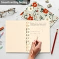 thumbnail image 4 of FORMRS 1-Subject Spiral Notebook 8" x 5" College Ruled 60 Refillable Sheet A5 Hard Cover, Red and White Floral Pattern, 4 of 7