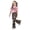 1-Pink945, variant on Byoo Little Girls Leopard Bow Graphic Outfit Set Short Sleeve Tee Leopard Print Flared Pants Tracksuit Set Comfy Casual Clothes Set