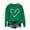 Green, variant on Guluxicc Womens Sweatshirts Casual Cute Long Sleeve Pullover Tops Valentine's Day Graphic Shirts, Purple, L