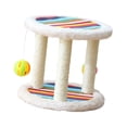 thumbnail image 3 of FITYLE Cat Scratch Post Kitten Scratch Perch with Hanging Balls, Platform with Carpeted Base, Sisal Cat Scratcher for Cats Supplies Beige, 3 of 9
