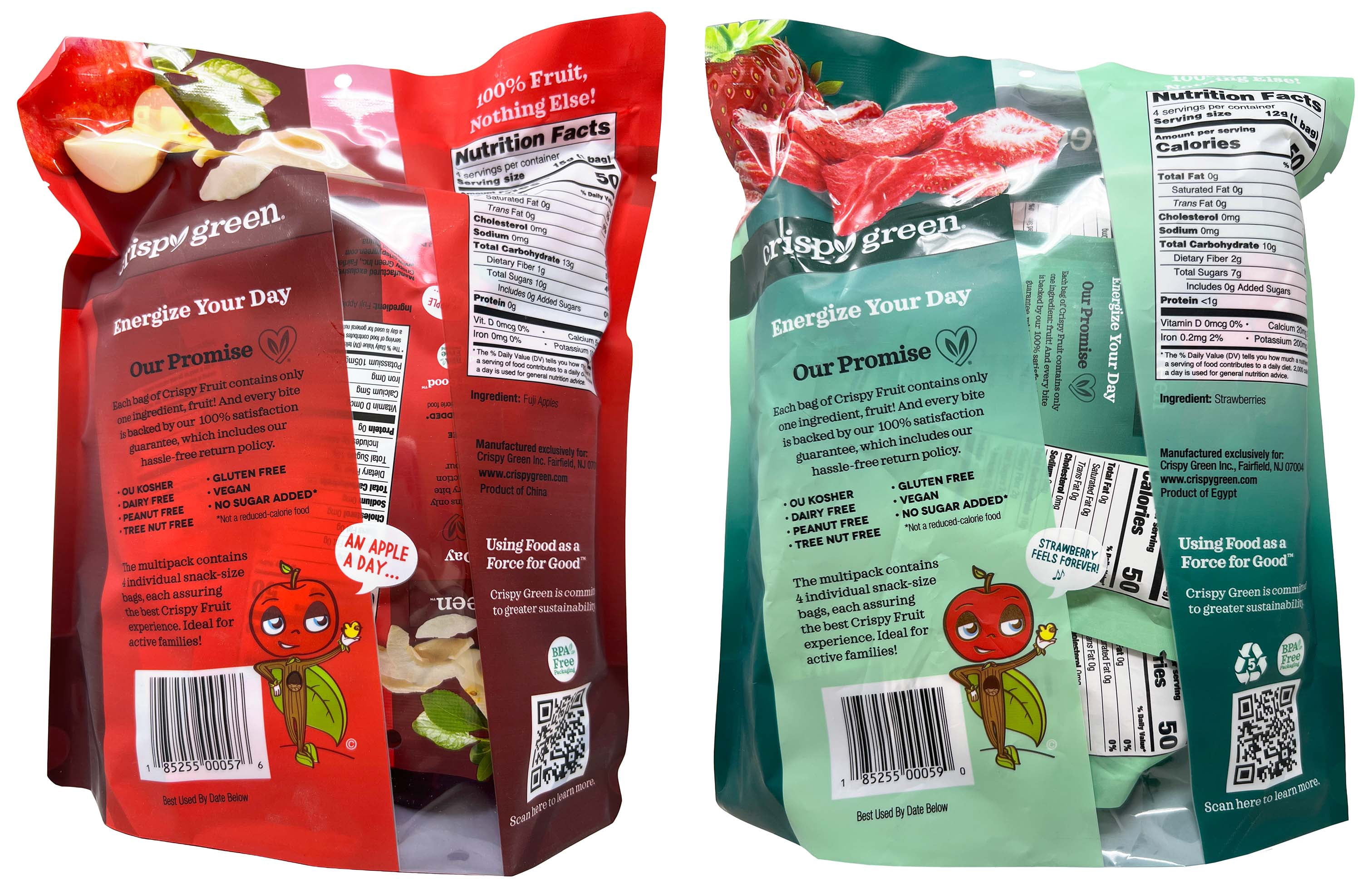 Freeze Dried Fruits - Apple & Strawberry - 2 Pack | Shawhan Farms Chamoy Mix & Merlinsmart Zine