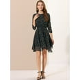 thumbnail image 2 of INSPIRE CHIC Robe Florale pour Femmes Manches Froncées Robes Smockées, 2 of 6