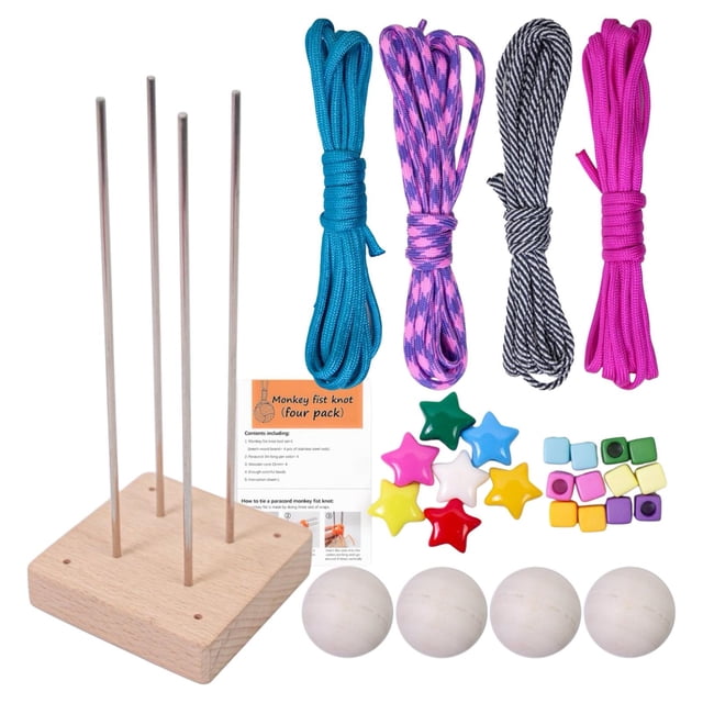 Kit para hacer pulseras de paracord, juego de manualidades de crochet, manualidades fáciles, manualidades lindas, tejido DIY 5