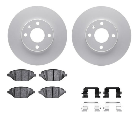 Dynamic Friction Company Front Geospec Brake Rotors with 5000 Advanced Brake Pads includes Hardware 4512-47123