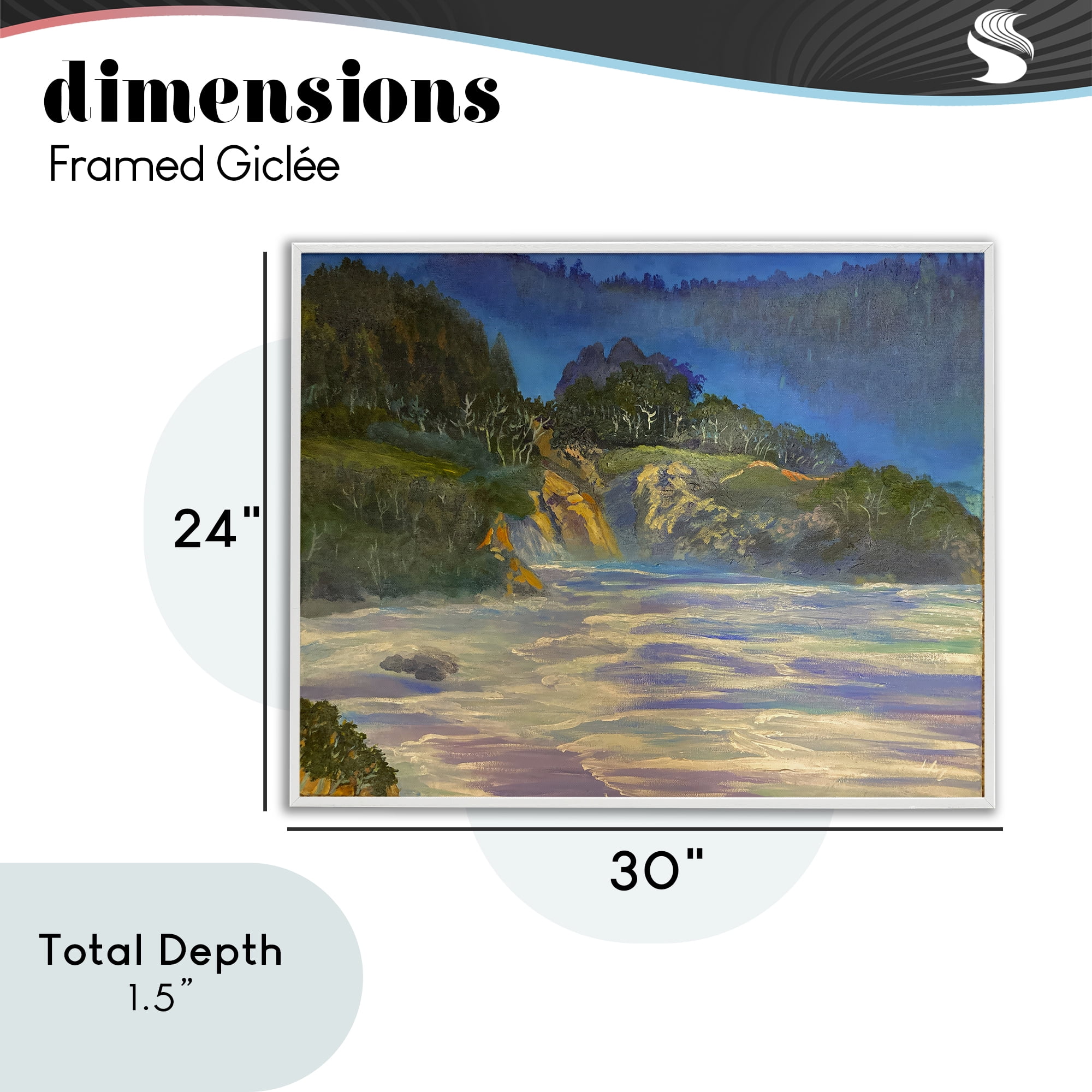 Stupell Industries Natural Wilderness Coastline White Framed Giclee Art, design by Lee Ann Zirbes