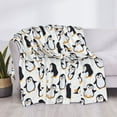 thumbnail image 4 of Vsdgher whiter cute penguin Pattern Fleece Throw Blanket, Horizontal Fleece Bedding Home Decor for Couch & Bed All Season Use -50"x40", 4 of 7