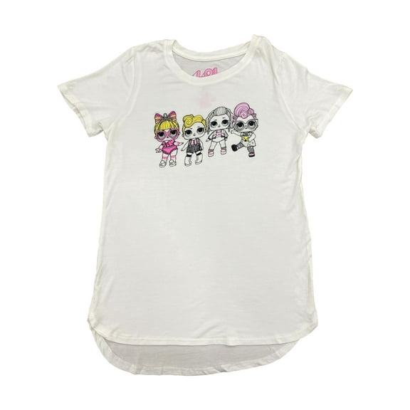 LOL Surprise! Girls White Short Sleeve T-Shirt Tee X-Large (14-16)