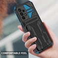 thumbnail image 5 of Case for Galaxy A23,Military Grade [Built-in Kickstand] with Card Holder Dual-Layer Design Heavy Duty Shockproof Protection Phone Case for Samsung Galaxy A23 4G/5G/M23 5G (Blue), 5 of 18