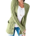 thumbnail image 2 of Manteau d'Automne en Tricot à Manches Longues, Vert, Manches Longues, Manches Longues, 2 of 6