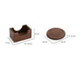 thumbnail image 3 of PAMINGONO 6PCS/Set Brown Natural Wood Cup Mat for Drinks Anti-slip Coasters for Family Friends, 3 of 5