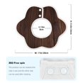 thumbnail image 6 of Bingfone Vintage Wood Soft Bibs For Baby Boy Girl 360 Rotate Petal Absorbent Bibs Washable For Drooling Teething, 6 of 9