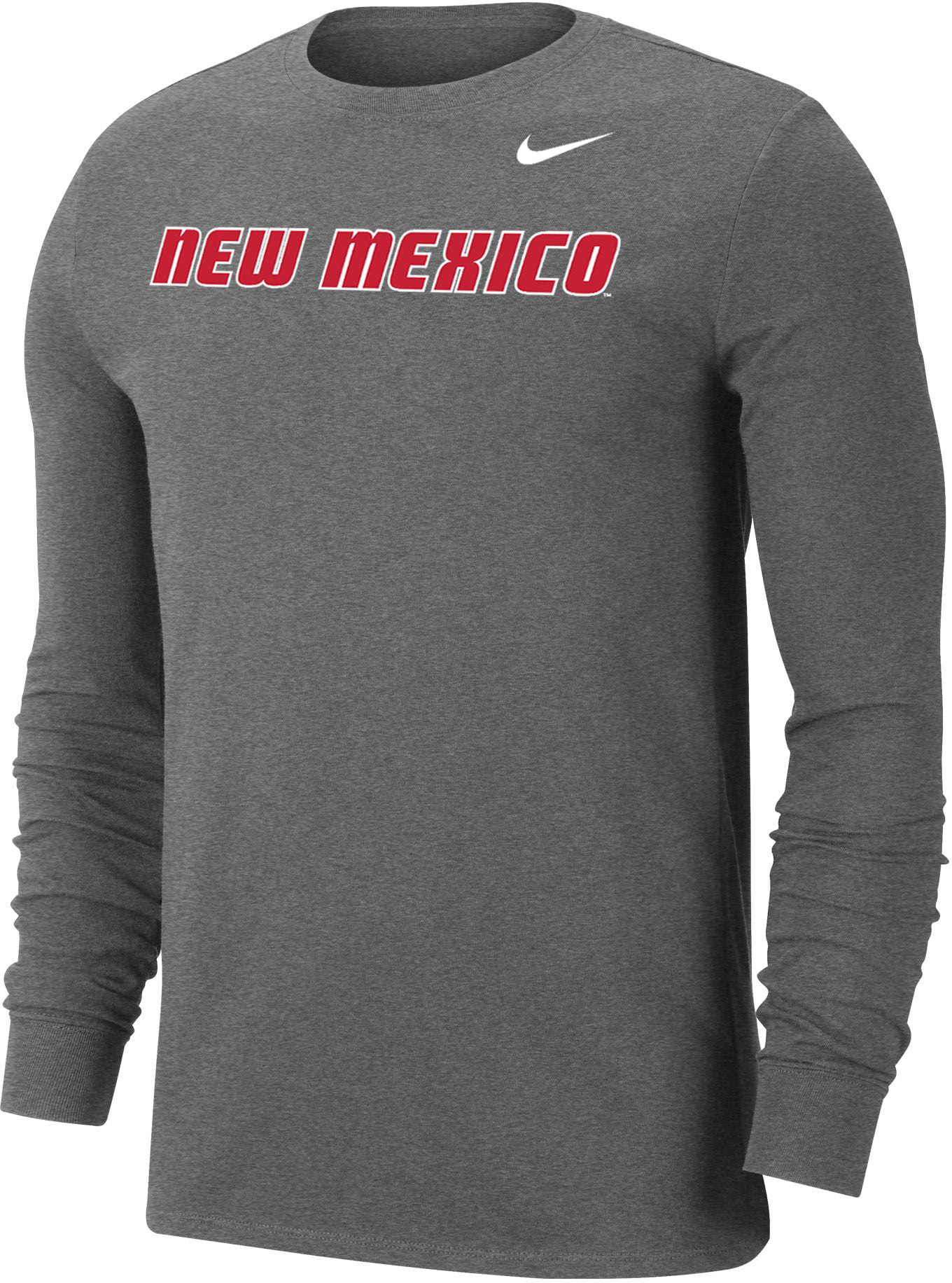 Nike - Nike Men's New Mexico Lobos Grey Wordmark Long Sleeve T-Shirt ...
