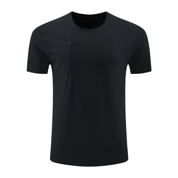 Soft T Shirts for Men Men Gym Shirts Mens Sport Shirts Casual Breathable Short Sleeve Stretch Soft Gym Athlete Tshirt Muscle Workout Training Tees with Pocket