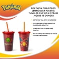 thumbnail image 7 of Pokémon Charizard Lenticular Plastic Tumbler Cup Lid & Straw | Holds 16 Ounces, 7 of 7