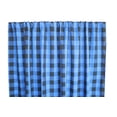 thumbnail image 4 of Poplin Buffalo Checkered Window Curtain 56 Inch Wide Black and Blue, 4 of 4
