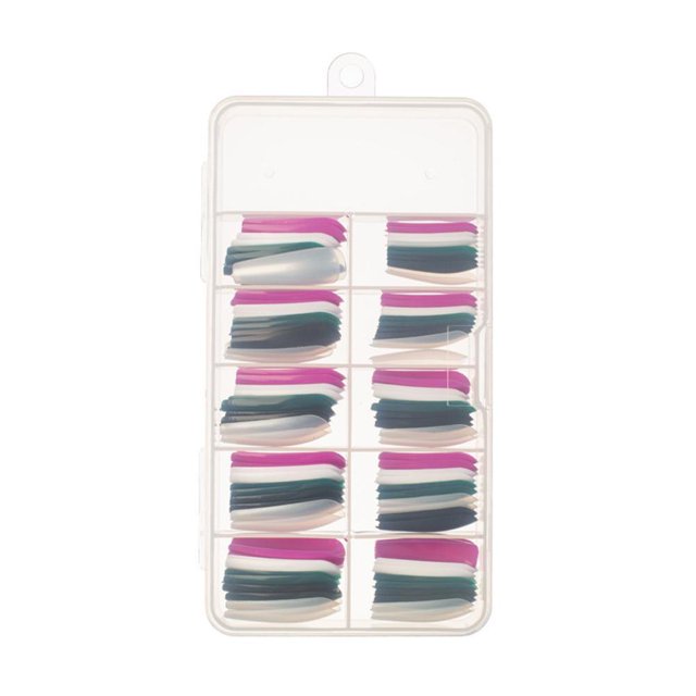 De Uñas Postizas De Ataúd, Uñas Artificiales De Bailarina, Puntas De Uñas Artificiales De Cobertura Completa Para Mujeres Y Niñas, Regalos De Navidad Y Cumpleaños 100 Uds Moyic CE008182-02