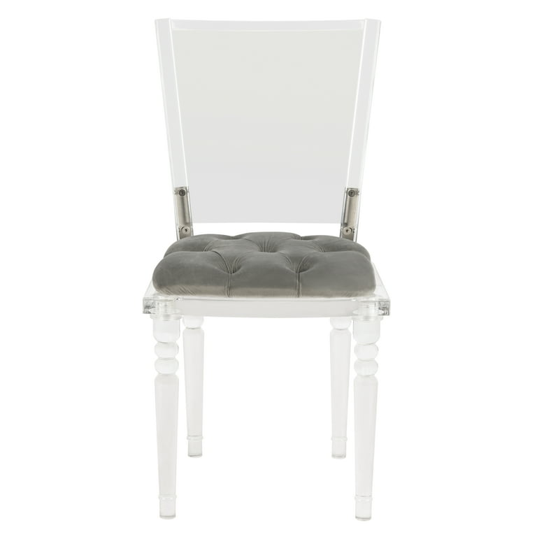 Acrylic dining chairs with cushion sales
