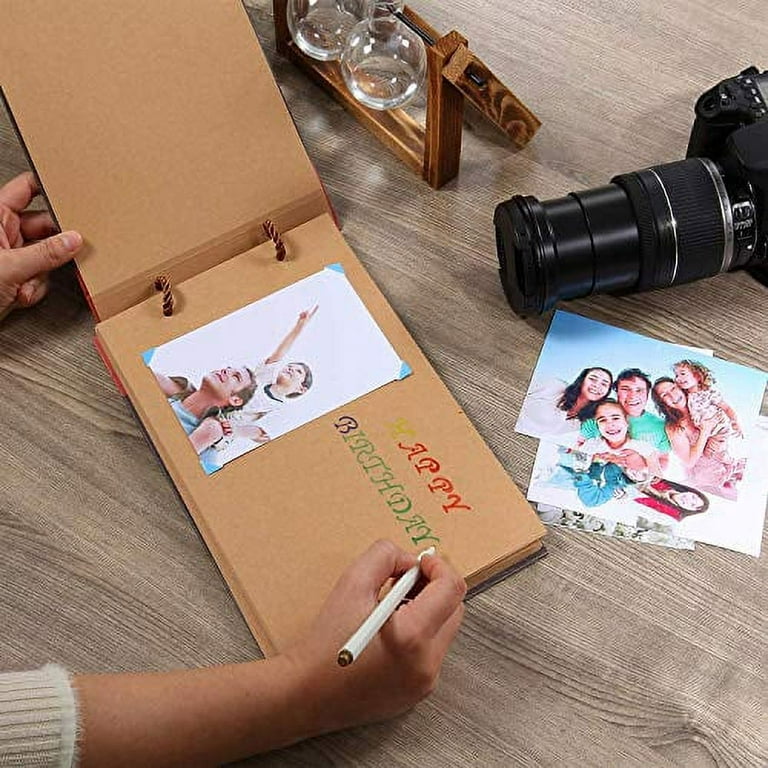 RECUTMS Our Adventure Book Pixar Up Handmade DIY Family Scrapbook Photo Album Expandable 11.6x7.5 Inches 80 Pages with Photo Album