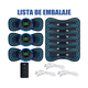 thumbnail image 3 of 3 Pz Masajeadores Eléctrico 6 Pz Parches Con Control Remoto negro lineas  Malubero azules, 3 of 5