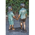 thumbnail image 6 of Nifao Young Compatible Couple Holding Hands Lifesize Bronze Statue – Home Office Decor Sculpture, 31"L x 16"W x 45"H, 6 of 12