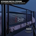 thumbnail image 5 of X Rocker HQ Twin Gaming Bunk Bed with Built-In Shelving and LED Lighting, Black, 5 of 10