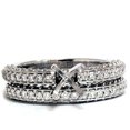 thumbnail image 1 of 1 1/4ct Diamond Engagement Bridal Set Setting 14K white gold, 1 of 2