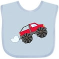 thumbnail image 3 of Inktastic Red Monster Truck Action Boys or Girls Baby Bib, 3 of 4