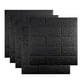 thumbnail image 3 of Rewera 10 Piezas Papel Pintado Negro Etiqueta de La Pared 3D Impermeable Autoadhesivo Papel Pintado Peel and Stick 35x38cm, 3 of 8