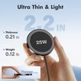 thumbnail image 4 of 25W Wireless Charger, Charging Pad for iPhone 18 17 16 15 13 14 12 Series, Fast Qi2.2 Magnetic Portable Charger for AirPods 4 3 2, Strong Magnet, Ideal for Travel Home Office, Black(1 Pack), 4 of 8