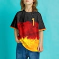 thumbnail image 4 of Chemise Décontractée à Col Rond pour Enfants avec Imprimé Thème Allemagne, Grande Taille, Couleur Unie, Manches Courtes, Olive, Chemise pour Tout-Petits, Garçons, T-Shirts d'Entraînement, sous-Vêtements, Garçons, Jeunes, 8, 4 of 6