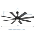 thumbnail image 2 of ALKAFY 65 Inch Ceiling Fan with LED and Remote Control, 8 Blades for Large Room Indoor/Covered Outdoor, 2 of 8