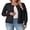 02-C-Black, variant on JWD Women Open Front Cardigan Buttons Long Sleeve Lightweight Knit Sweater Hot Pink L