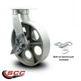 thumbnail image 2 of 10 Inch Heavy Duty Semi Steel Cast Iron Caster with Brake and Swivel Lock SCC, 2 of 2