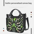 thumbnail image 3 of Osdhezcn Personalized Shoulder Bag for Women Flower Print Messengers Bag Fashion Canvas Handbag Punk Bag Gothic Crossbody Bag, 3 of 13