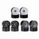 thumbnail image 3 of 4 pcs 85 mm 1.55 Metal Rims with Tires for 1/10 RC Crawler Car Axial Jr D90, black, 3 of 5