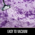 thumbnail image 6 of Homore Super Soft Tie Dye Velvet Rugs for Living Room Bedroom,Fluffy Carpet For Office Home Decor,5"x8",Purple, 6 of 7