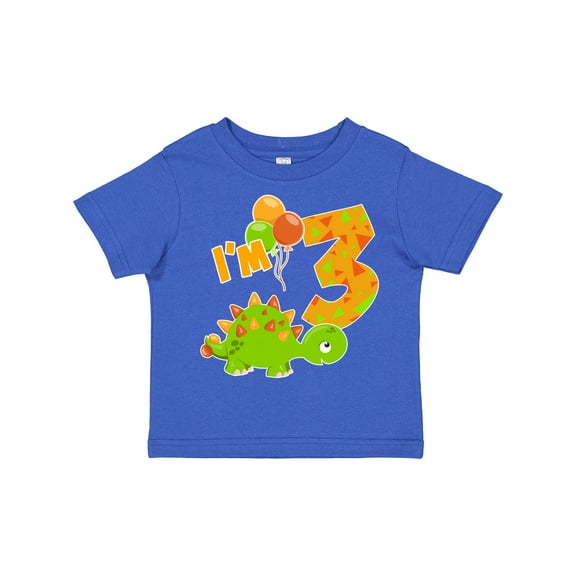 Inktastic Happy Dinosaur Third Birthday-green Boys or Girls Toddler T-Shirt