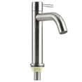 thumbnail image 4 of Stainless Steel Brushed Single Cold Faucet, High Pressure Resistance, Ceramic Valve Core, Bubbler Filter, Soft Water, Bathroom Kitchen Accessory, 4 of 7