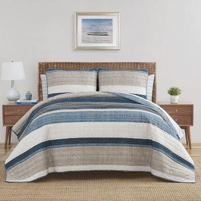 Nautica Striped Quilt-Sham Set 883893730953