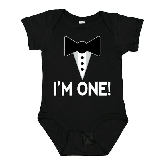 Inktastic First Birthday Mock Tuxedo Im One Boys Baby Bodysuit