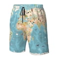 thumbnail image 4 of Fuzoiu World Map With Animals 1 Print Men's Beach Shorts,Men's Swim Trunks,Quick Dry Board Shorts with Pockets,Men's Bathing Suits for Surfing, Running, and Casual Wear-Large, 4 of 6