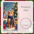 thumbnail image 2 of Orange Christmas Banner Snowy Scene Festive Display Plaid Scarf Gift Boxes Xmas Backdrop for Christmas Party Winter Holiday Photo Shoot, 2 of 9