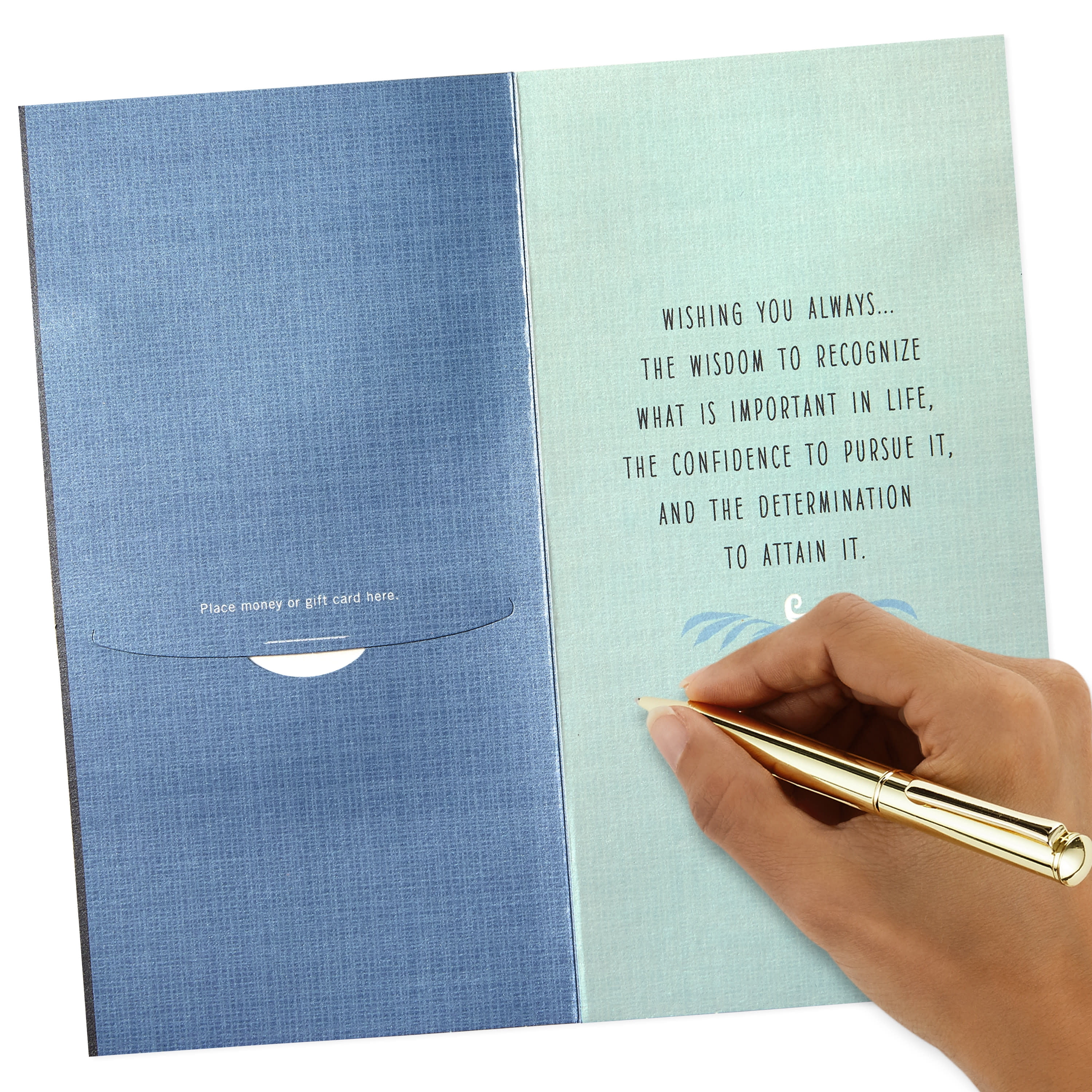 Hallmark Money Holder Graduation Greeting Card (Wisdom, Confidence and Determination)